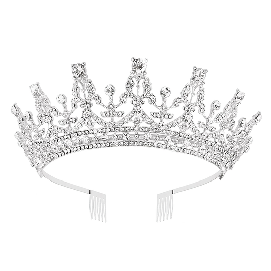 Qiit Tiara Crown for Women and Girls - Perfect for Weddings Birthday Proms Princess Party