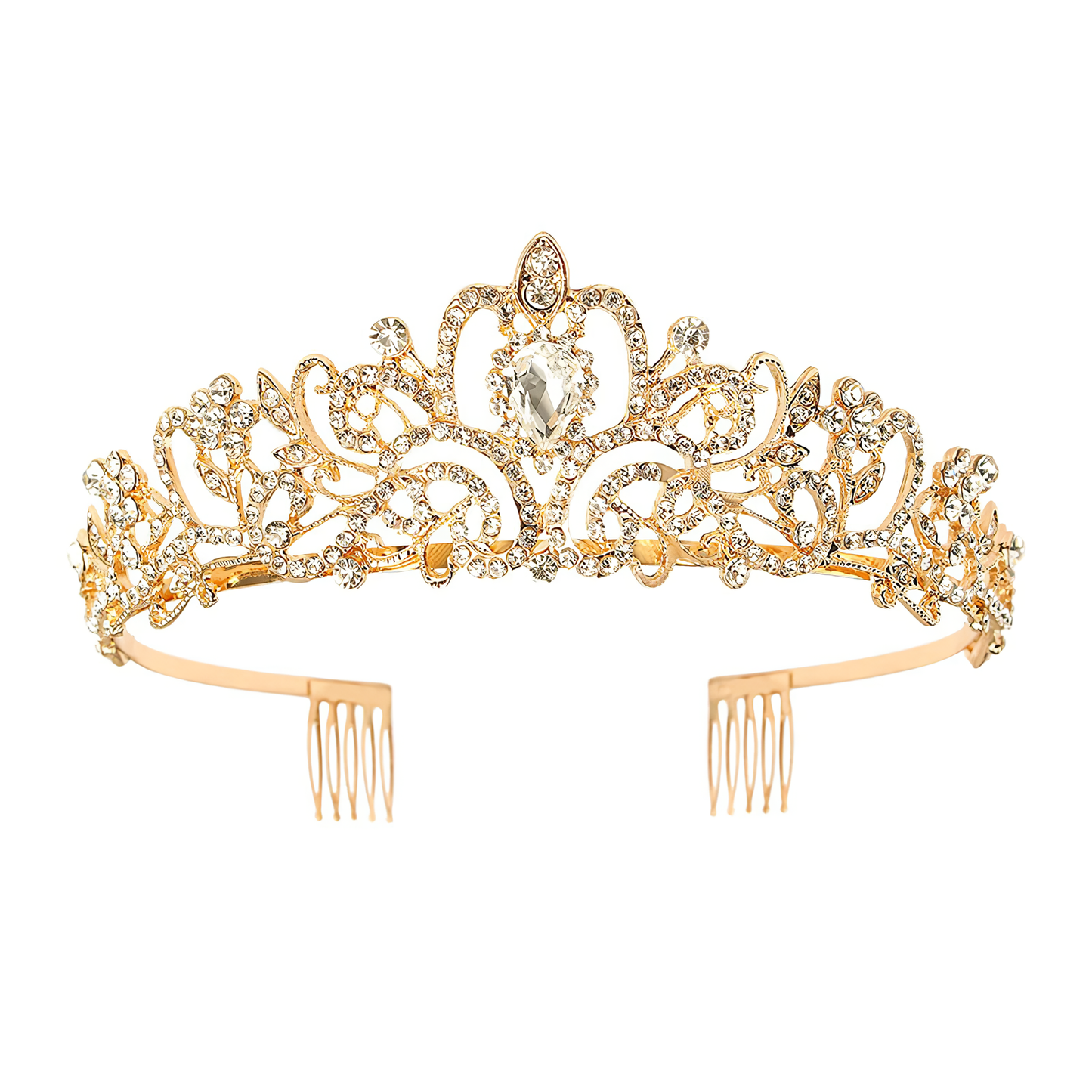 Qiit Tiara Crown for Women and Girls - Perfect for Weddings Birthday Proms Princess Party